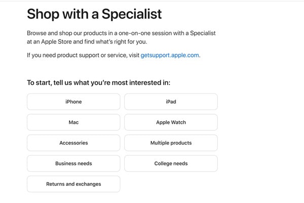 apple store make appointment 2
