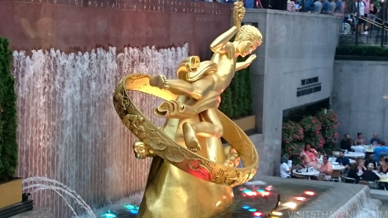 Rockefeller Plaza Gold Fountain